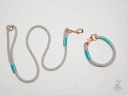 handmade rope dog collar Fruit pastel with whipping|collared creatures