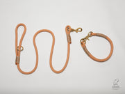 Golden Copper Handmade Rope Dog Collar with whipping