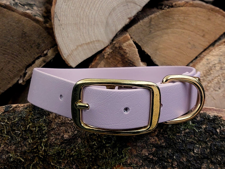 Pastel Pink Waterproof Biothane Dog Collar Handmade in Yorkshire