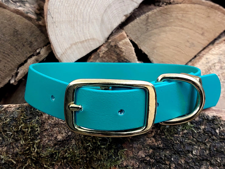 Teal Waterproof Biothane Dog Collar Handmade in Yorkshire