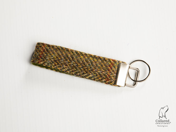 Collared Creatures Totally Traditional Herringbone Luxury Handmade Harris Tweed Keyrings / Key Fobs