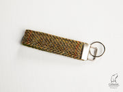 Collared Creatures Totally Traditional Olive Herringbone Harris Tweed Luxury Keyring