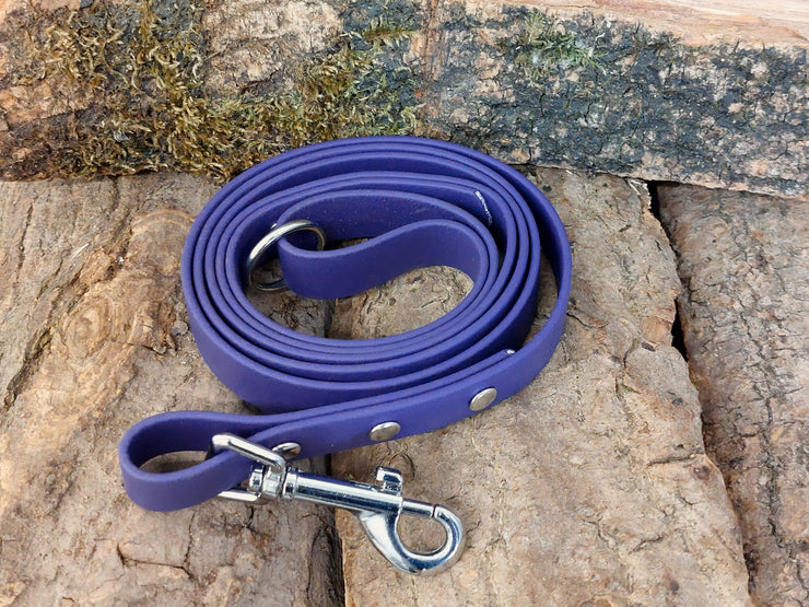 Violet Waterproof Biothane Dog Lead Handmade in Yorkshire