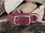 Wine Waterproof Biothane Dog Collar Handmade in Yorkshire