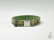 Collared Creatures, Abraham Moon Mr Straws House, Sage, Luxury Dog Collar alumax clasp