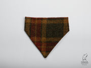 Collared Creatures Autumnal Check Harris Tweed Luxury Dog Bandana