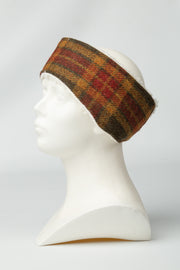 product photo of collared creatures Autumnal Check Harris tweed ladies headband