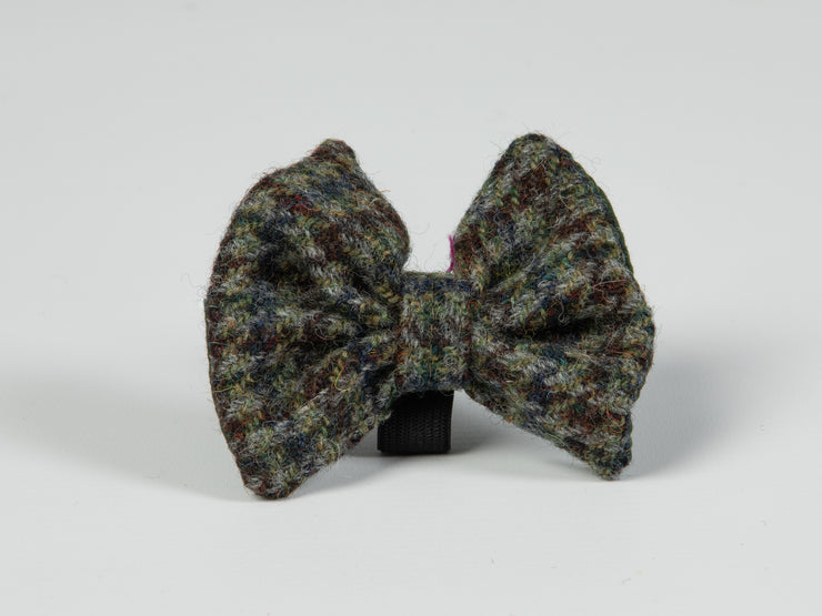  Collared Creatures Autumn Houndstooth Luxury Harris Tweed Dog Bow Tie