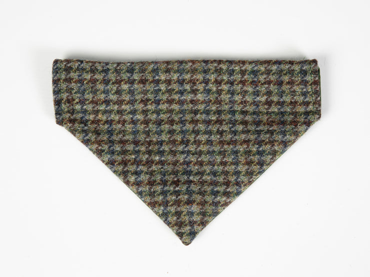 Collared Creatures Autumn Houndstooth Harris Tweed Dog Bandana