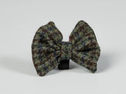 Collared Creatures Autumn Houndstooth Harris Tweed Dog Bow Tie