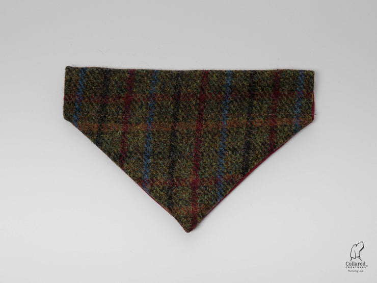 Collared Creatures Winter Woodland Luxury Harris Tweed Dog Bandana 