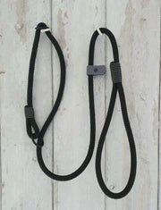 Handmade Rope Slip or clip Lead Black