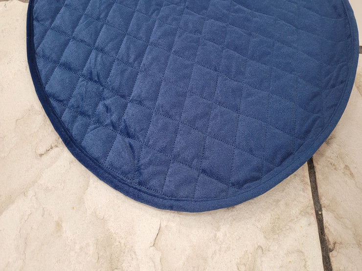 Collared Creatures Luxury Blue Velour Deluxe Round Blanket To Fit Deluxe Comfort Cocoon