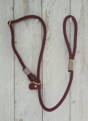 handmade-rope-dog-slip-lead-bordeaux-with-whipping|collaredcreatures