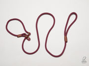 handmade rope slip lead bordeaux with whipping |collaredcreatures