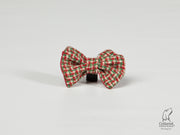 Collared Creatures Christmas Houndstooth Harris Tweed Luxury Dog Bowtie