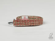 Collared Creatures Christmas Houndstooth Harris Tweed Luxury Dog Lead