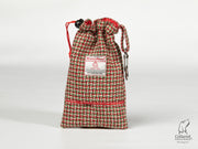 Collared Creatures Christmas Houndstooth Harris Tweed Luxury Dog Treat Bag