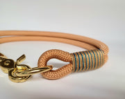 Golden Copper Handmade Rope Dog Collar with whipping