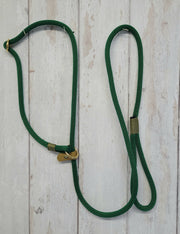 hand-made-rope-slip-lead-forest-green|collaredcreatures