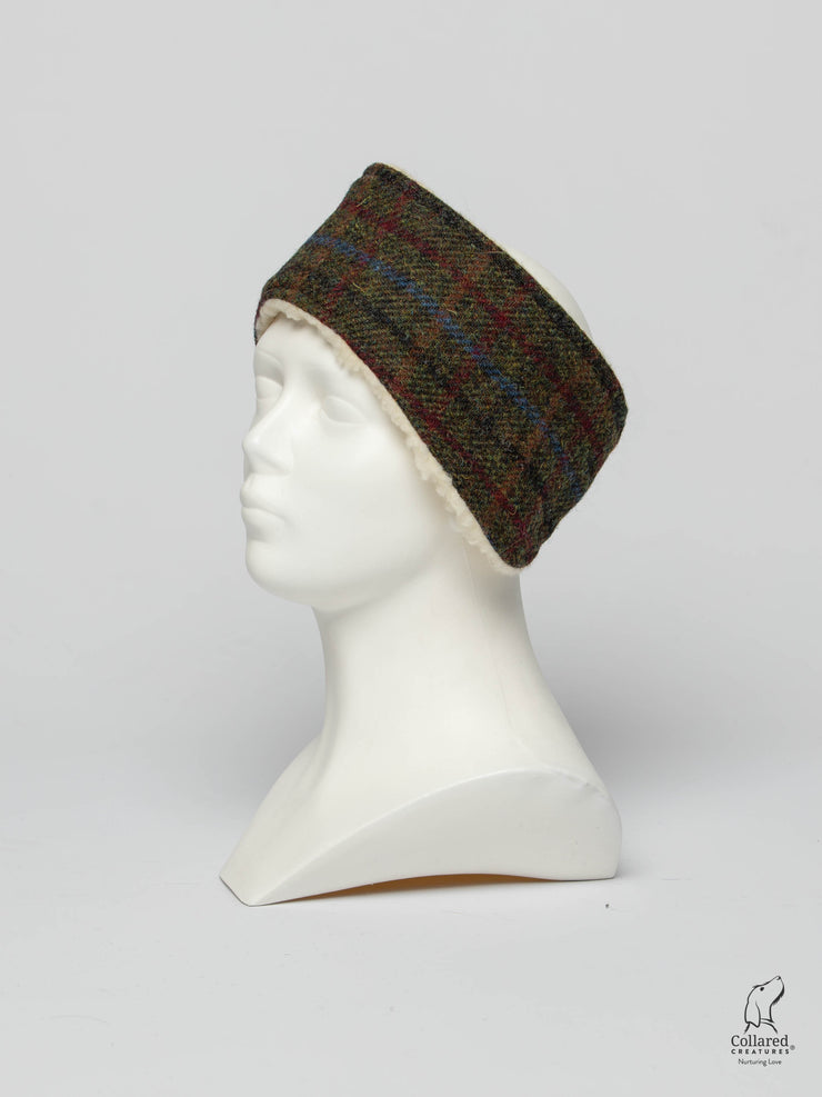 Winter Woodland Check Harris Tweed Ladies Headband