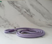 Handmade Rope slip lead Lilac with whipping - Collared Creatures