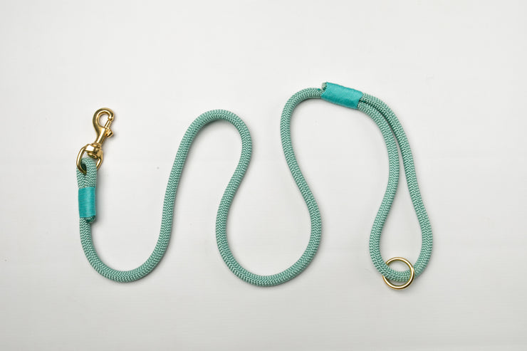 Mint Handmade Rope Dog Collar with whipping