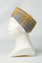 Mustard & Blue Check Ladies Harris Tweed Headband