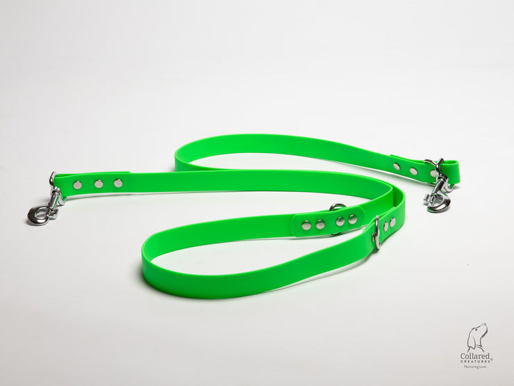 handmade-neon-green-waterproof-biothane-training-lead|collaredcreatures