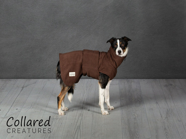 Collared Creatures Brown Perfectly Practical Dog Drying Coat