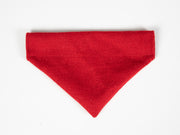 Collared Creatures Simply Red  Harris Tweed Luxury Dog Bandana