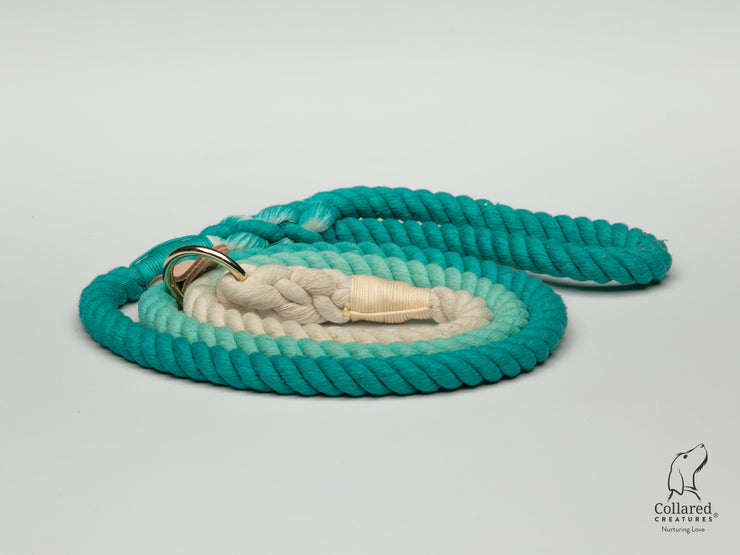 Collared Creatures Turquoise Ombre Dip Dyed Dog lead