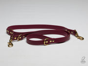 Collared Creatures,  Wine Waterproof / Biothane Dog Training Lead Handmade in Yorkshire UK