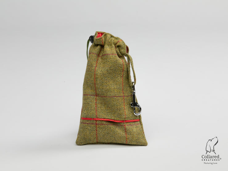 Collared Creatures- Yorkshire Tweed Treat Bag With Built-In Poop Bag Dispenser